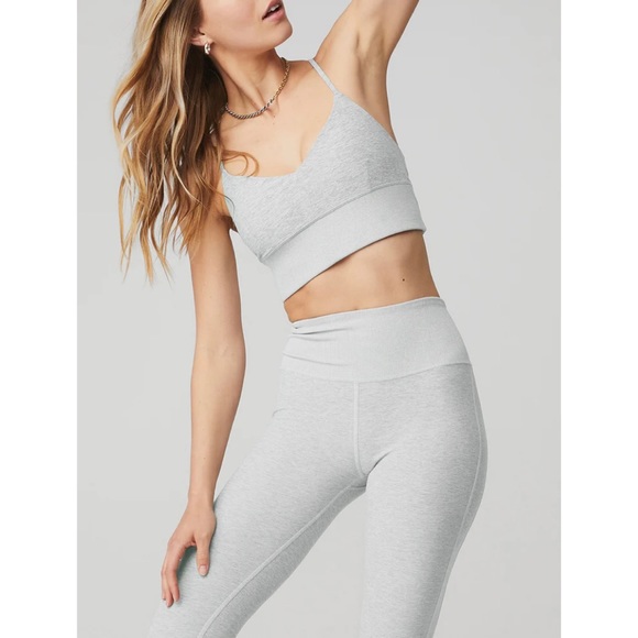 Alo Yoga Alosoft Lavish Bra Blue Haze Heather - Picture 7 of 8